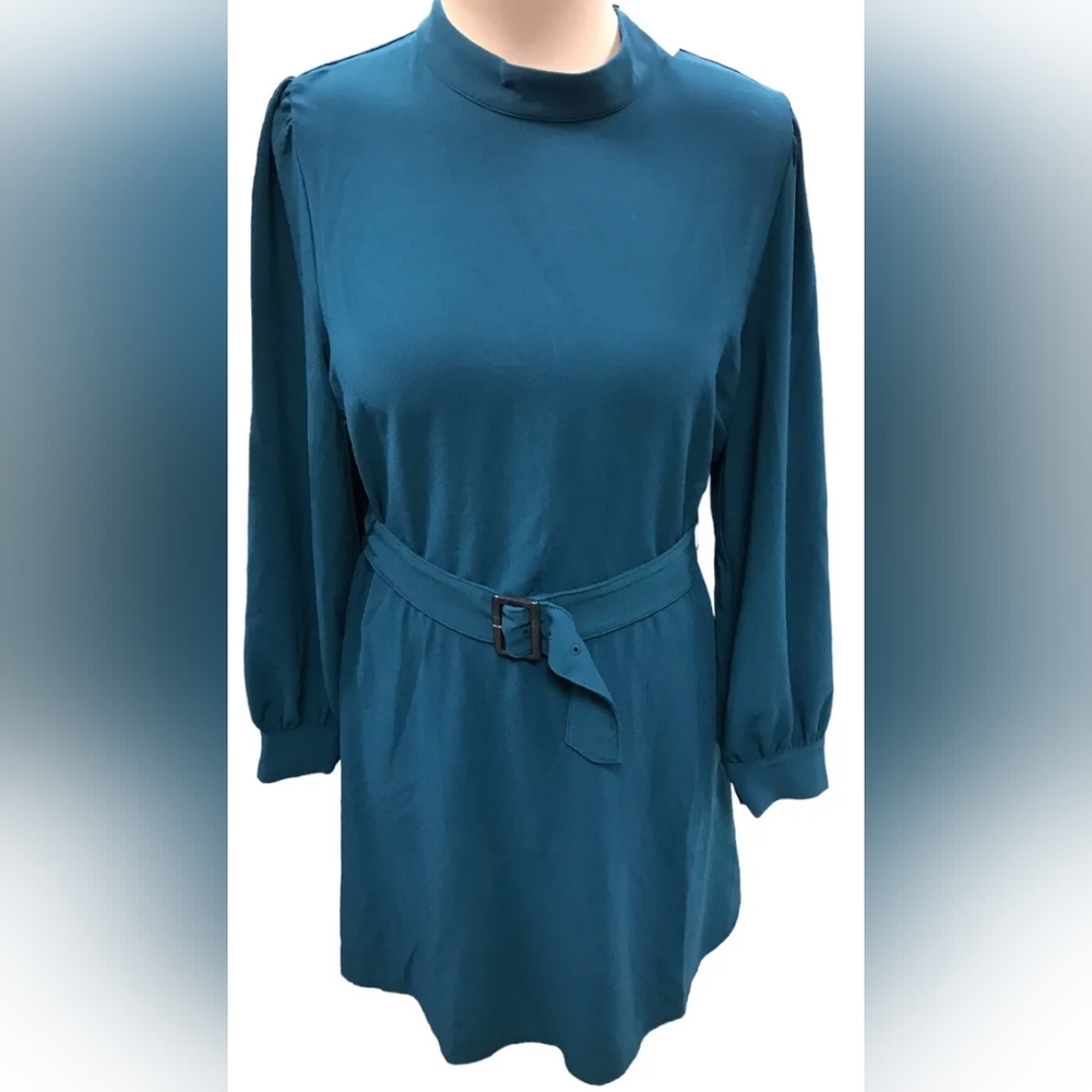 Banana Republic High Neck Teal Dress